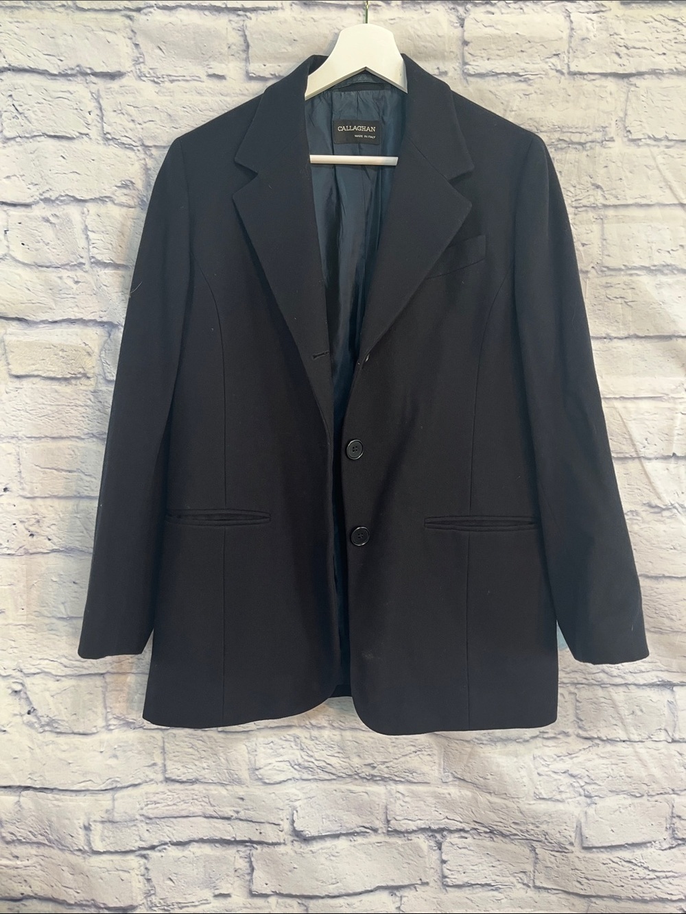 Vintage Callaghan Italian Designer Blazer 1980’s-1990’s Wool IT 42 US 6 - Picture 7 of 10